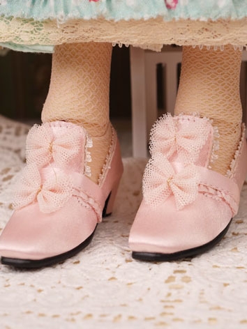 BJD Shoes Satin High Heel Shoes for MSD MDD Size Ball-jointed Doll