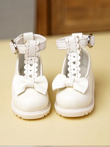 BJD Shoes White Bowknot Sho...