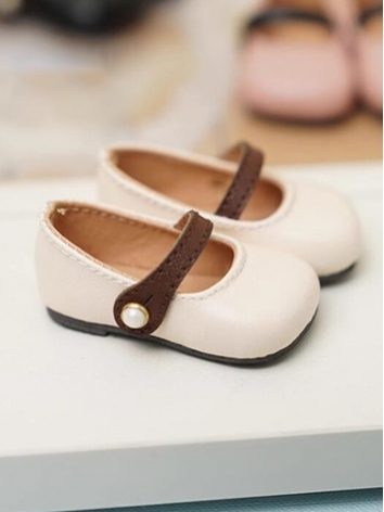 BJD Shoes Square Toe Flat Shoes for YOSD Size Ball-jointed Doll