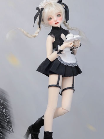 BJD Clothes Maid Girl Dress Set for MSD/MDD Size Ball-jointed Doll