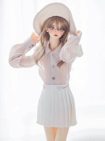BJD Clothes Blouse Skirt Hat Suit T019 for MSD SD 70cm Loongsoul73 Size Ball-jointed Doll