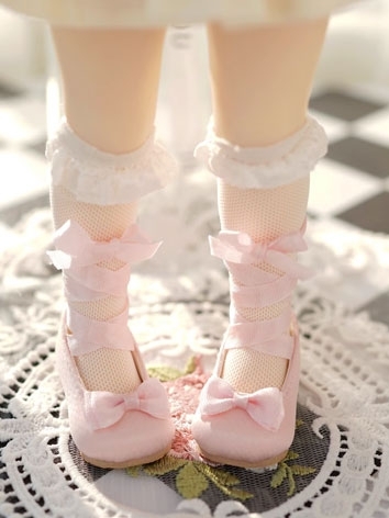 BJD Doll Silk Lace-up Shoes for YOSD Size Ball Jointed Doll