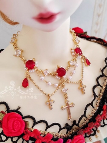 BJD Decoration Pray Cross Necklace for SD MSD 70cm Size Ball-jointed doll