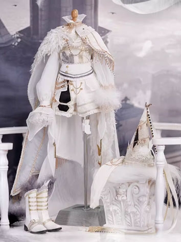 BJD Clothes White Crow Wall Outfit for MSD Size Ball-jointed Doll