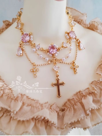 BJD Decoration Retro Pray Cross Necklace for SD MSD 70cm Size Ball-jointed doll 