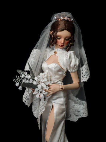 BJD Clothes Chinese Cheongsam Wedding Dress for SD Size Ball-jointed Doll