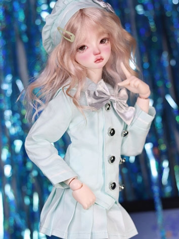 BJD Clothes Light Green School Uniform Suit For MSD Ball-jointed Doll
