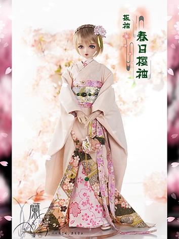 BJD Clothes Kimono (Chunri Yingxiu) for 70cm/SD/MSD/YOSD Ball-jointed Doll