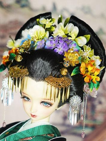 BJD Accessories Flower Hairpin Suit (Lv Ye Xian Zong) Ball-jointed Doll