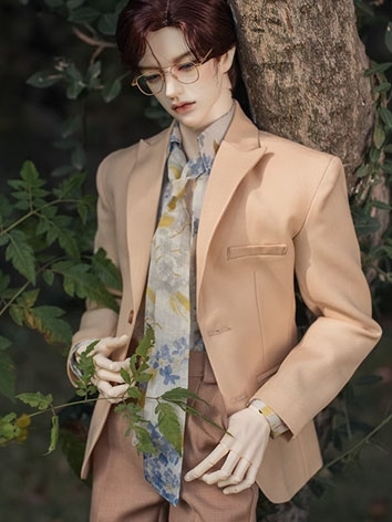 BJD Clothes Light Yellow Suit Jacket for ID75/YC76/Muscle75 Size Ball-jointed Doll