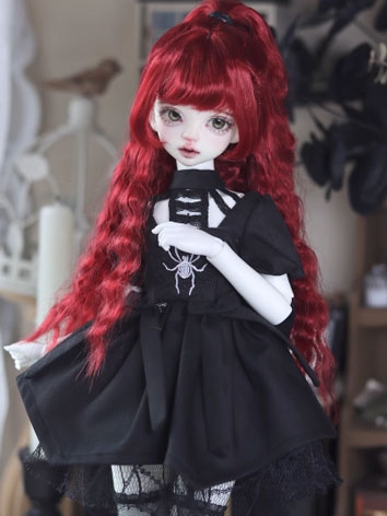 BJD Wig Long Curly Milk Hair for SD MSD Size Ball Jointed Doll