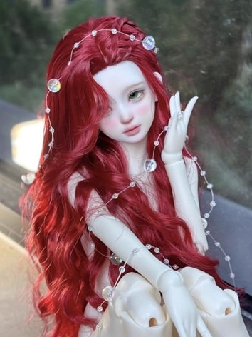 BJD Wig Long Mermaid Princess Milk Hair for SD MSD Size Ball Jointed Doll