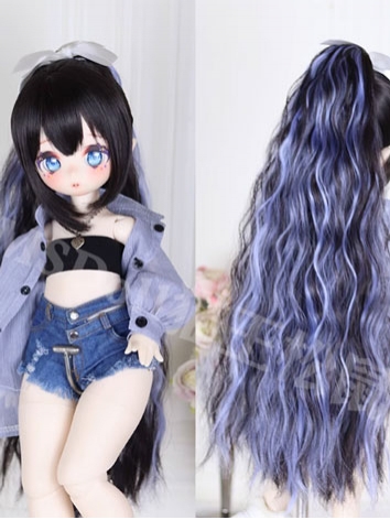 BJD Doll Wig Long Curly Hair for MSD/SD Size Ball Jointed Doll