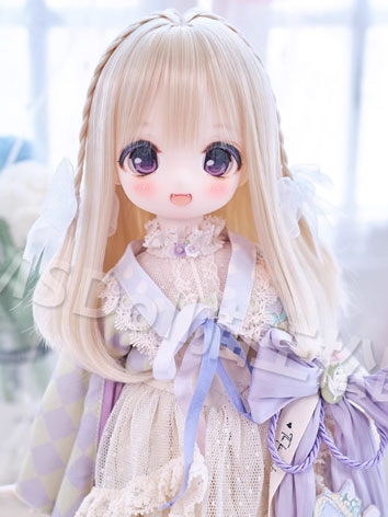 BJD Doll Wig Doule Braid Gold Hair for SD Size Ball Jointed Doll