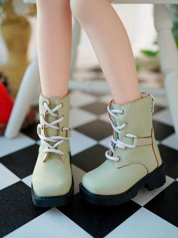 BJD Doll Shoes Square Toe Thick Sole Martin Shoes for MSD Size Ball Jointed Doll