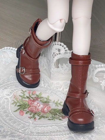 BJD Doll Shoes Round Toe Martin Shoes for MSD Size Ball Jointed Doll