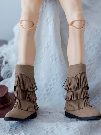 BJD Doll Shoes Point Toe Tassels Shoes for 70cm Size Ball Jointed Doll
