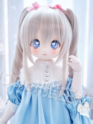 BJD Doll Wig Double Ponytail Long Hair for SD MSD Size Ball Jointed Doll