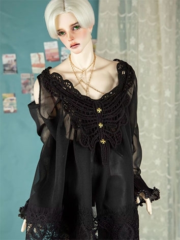 BJD Clothes Black Lace Shirt for 75cm Ball-jointed Doll