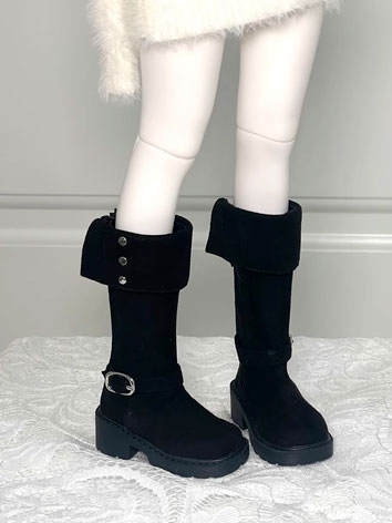 BJD Doll Shoes Square Toe Thick Sole Boots for MSD Size Ball Jointed Doll