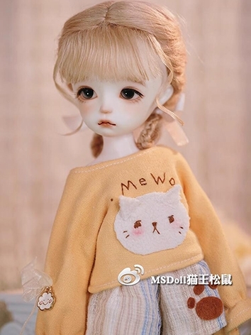 BJD Doll Wig Double Braid Mohair for YOSD Size Ball Jointed Doll