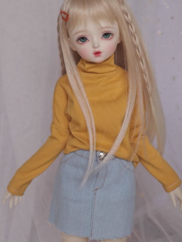 BJD Clothes Girl Boy Long High Collar Sleeves Inner Wear for MSD Size Ball-joint Doll