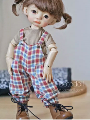 BJD Clothes Daily Plaid Overall Pants <514> for YOSD/MSD/Blythe Size Ball Jointed Doll
