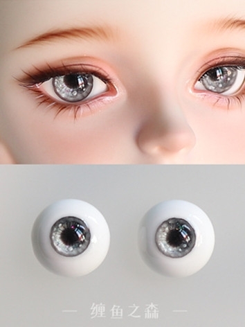 BJD Plaster Eyes [Raven] 12mm 14mm 16mm 18mm Eyeballs for Ball-jointed Doll
