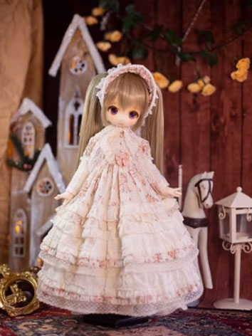 BJD Clothes Flora Soft Retro Dress Suits for YOSD/SD/MSD Size Ball-jointed Doll