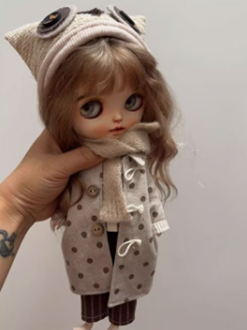BJD Clothes《Owl》Coat Pants Suits for Blythe Size Ball-jointed Doll