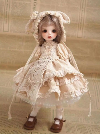 BJD Clothes《Rabbit》Retro Dress Suits for YOSD OB24 MSD Size Ball-jointed Doll