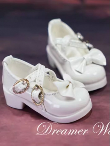 BJD Shoes Bowknot Pupil Leather Shoes for MSD YOSD Ball-jointed Doll
