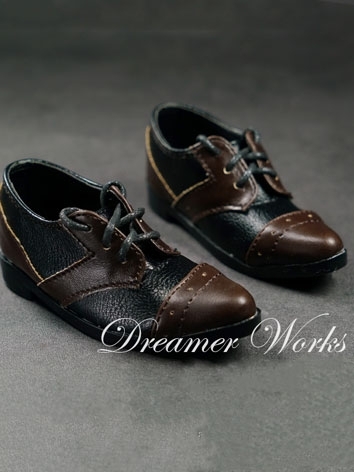 BJD Shoes Point Toe Lace-up Leather Shoes for MSD SD Ball-jointed Doll