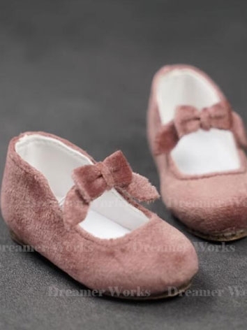 BJD Shoes Cute Fur Bowknot Shoes for MSD YOSD Ball-jointed Doll
