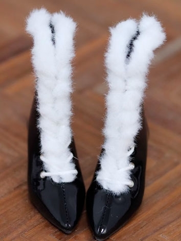 BJD Doll Shoes Point Toe Fur High Heel Shoes for SD Size Ball Jointed Doll