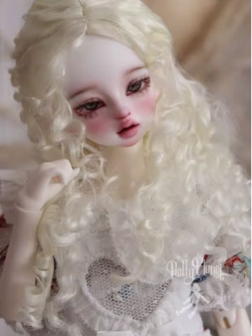 BJD Wig Central Parting Retro Curly Hair for SD MSD Size Girl Ball-jointed Doll