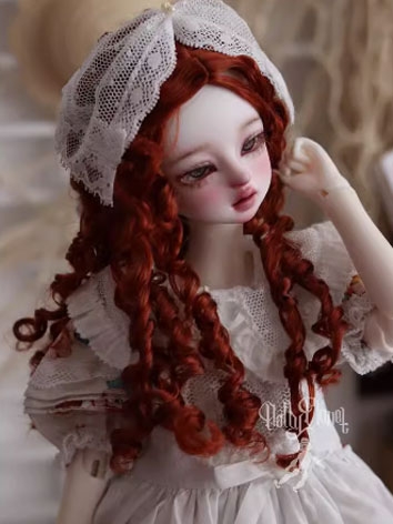 BJD Wig Central Parting Retro Curly Hair for SD MSD Size Girl Ball-jointed Doll