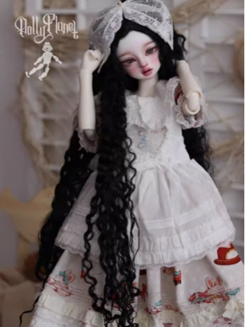 BJD Wig Soft Long Curly Hair for MSD Size Girl Ball-jointed Doll