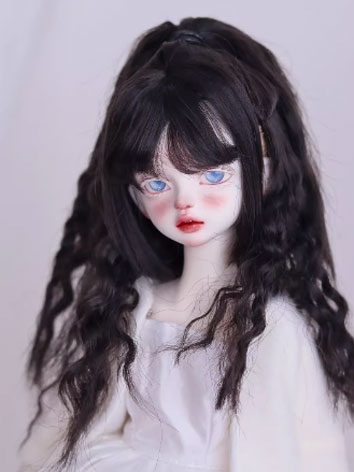 BJD Wig Soft Long High Ponytail Curly(Short Type) Hair for SD MSD Size Girl Ball-jointed Doll