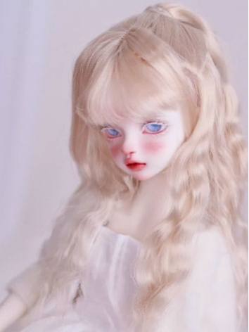 BJD Wig Soft Long High Ponytail Curly(Short Type) Hair for SD MSD Size Girl Ball-jointed Doll