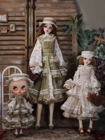 BJD Clothes Pastoral Style Western Dress Suit for Blythe/YOSD/MSD/SD Size Ball-jointed Doll