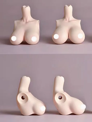 BJD 60cm Girl Silicone Chest Part Ball Jointed Doll