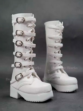 BJD Shoes Metal Punk Black Boots for SD MSD Ball-jointed Doll