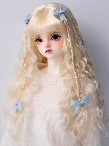 BJD Wig Milk Wolf Tail Short Boy Hair for SD MSD YOSD Size Ball Jointed Doll