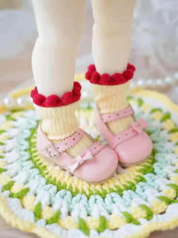 BJD Doll Shoes Round Toe Bowknot Shoes for YOSD Size Ball Jointed Doll