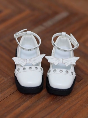 BJD Doll Shoes Square Toe Rivet Devil Shoes for MSD Size Ball Jointed Doll