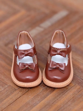 BJD Doll Shoes Round Toe Bowknot Daily Shoes for SD MSD YOSD Size Ball Jointed Doll