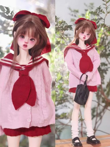 BJD Clothes School Uniform Top Skirt Suit for SD MSD Ball-jointed Doll