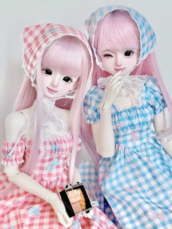 BJD Clothes Plaid Dress-Summer Wind for MSD Ball-jointed Doll