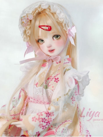BJD Clothes Liya Outfit Kimono Girl Dress Set for MSD Size Ball-jointed Doll